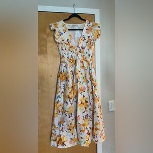Abercrombie & Fitch Floral V-Neck Dress